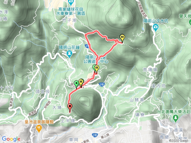 橫嶺古道，七星公園，金露天宮