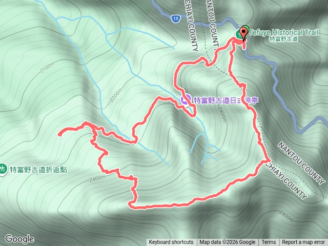 特富野古道-兒玉山（自忠山）-東水山-東水山西峰-特富野古道預覽圖