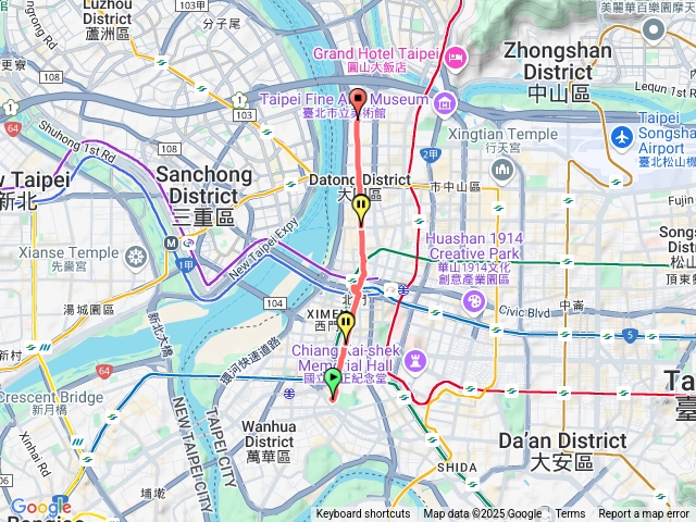 延平南北路I(從延平南路到延平北路四段-酒泉街)