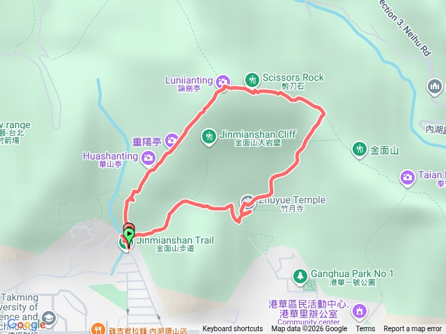 金面山陡峭石頭路攀岩預覽圖