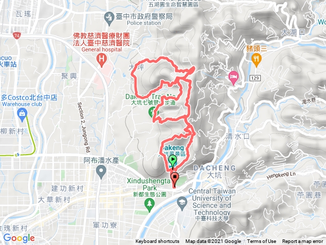 大坑678910風動石O型縱走