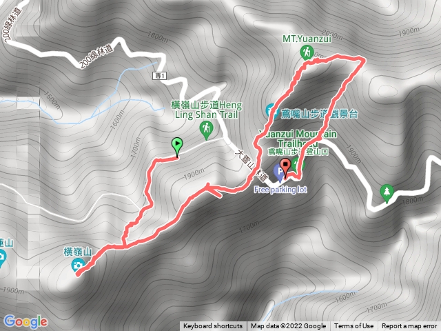 橫嶺山、鳶嘴山O 走