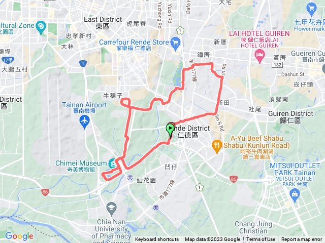 奇美博物館＞滯洪池＞民安宮