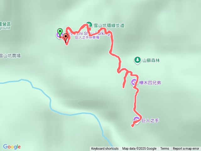 雪山坑登山步道巨人之手