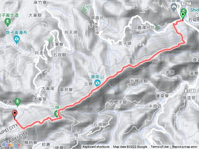 筆架連峰上二格山下草湳