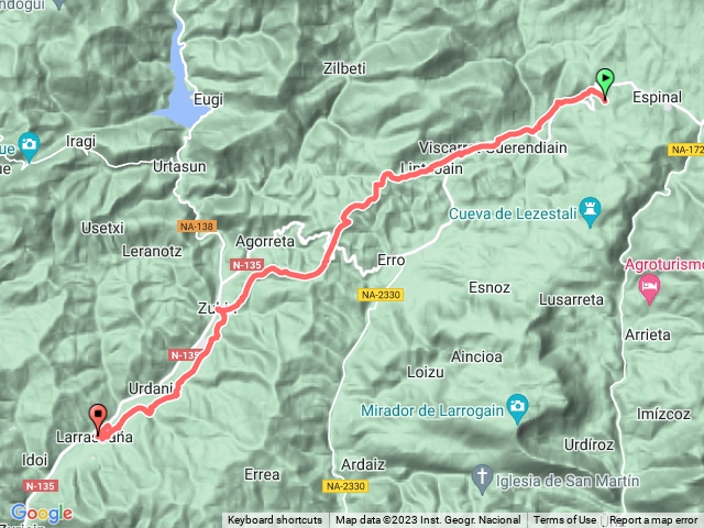 Roncesvalles to larrasoana