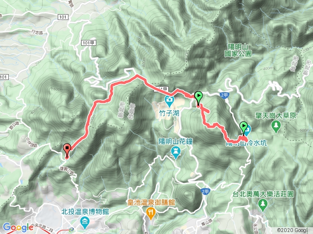 冷水坑-七星山-小油坑，二子坪-清天宮