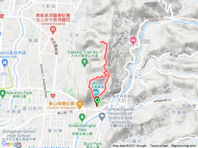 台中大坑六九十號健走
