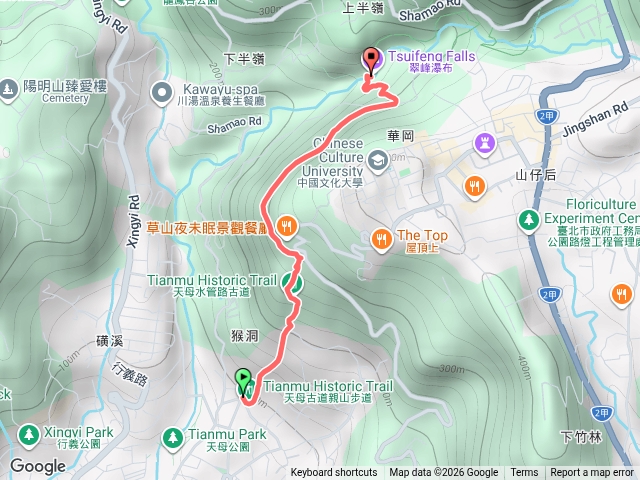 天母古道翠峰瀑布