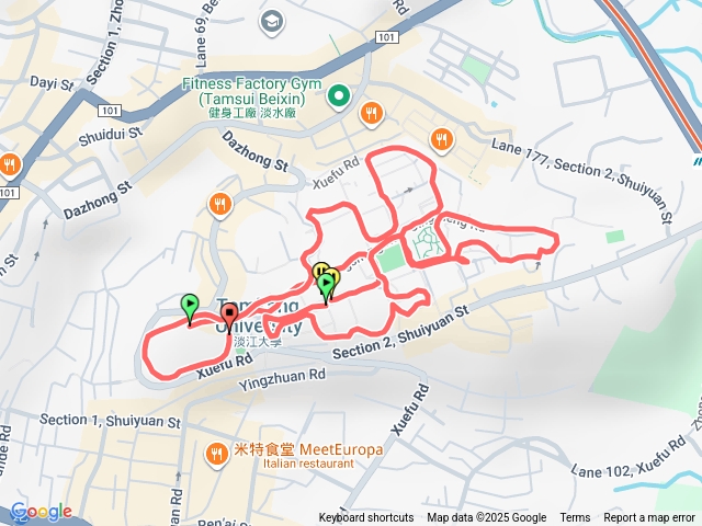 2025淡江RUN起來3.75K路線探勘