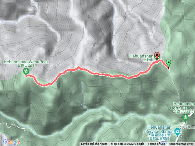 合歡北峰到西峰回北峰