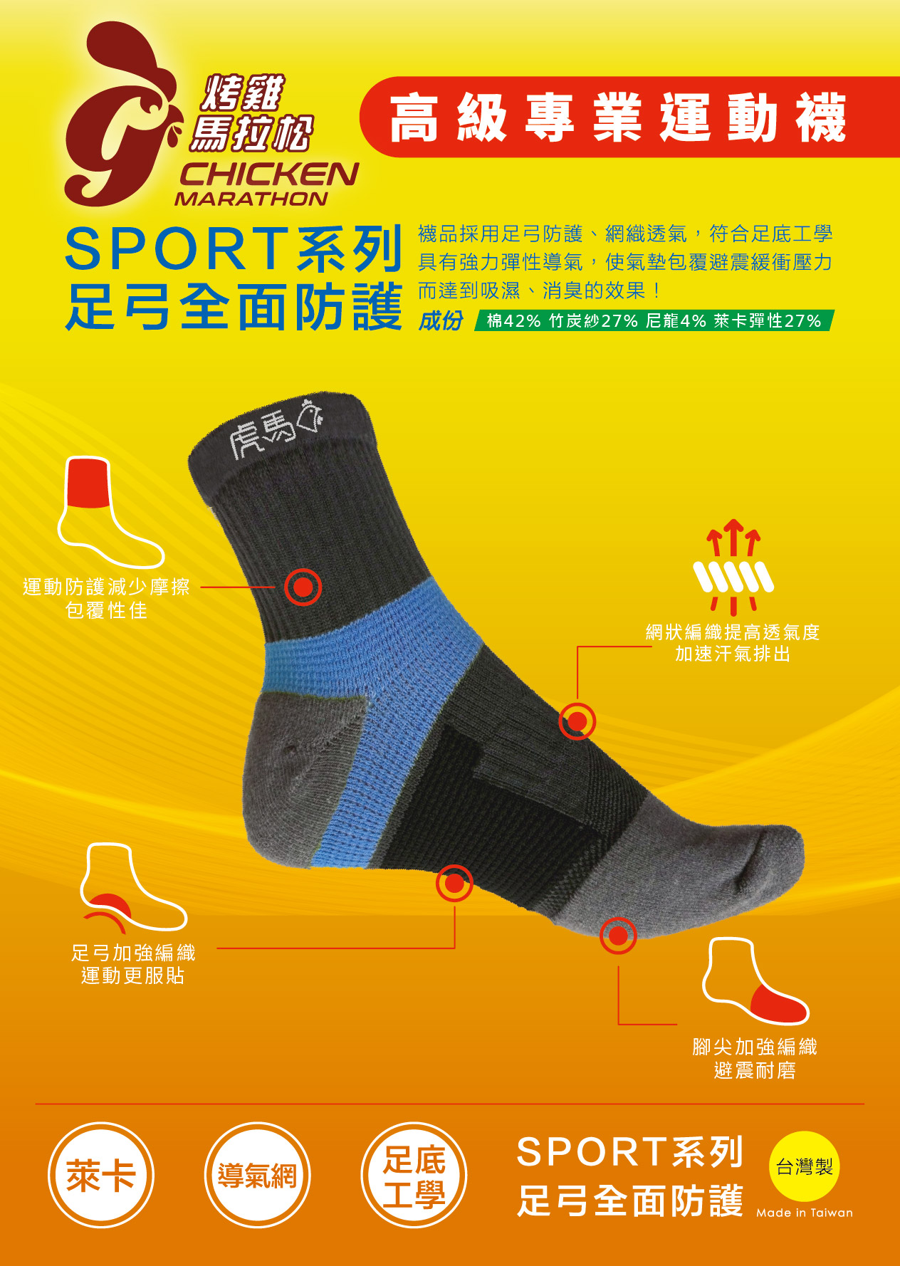 樂活報名網 - 2026虎馬第八屆全國烤雞馬拉松-高級專業運動襪