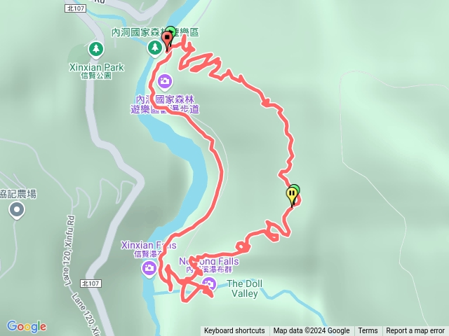 內洞觀瀑步道、森林浴步道、賞景步道預覽圖