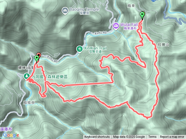 大保克山西峰主峰多望來山拉撲山內洞林道