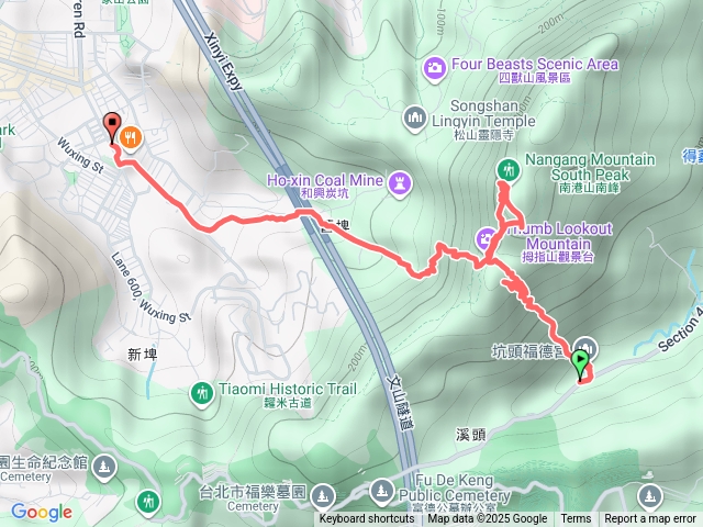 南港樹梅古道、拇指山、南港山南峰、舊埤預覽圖