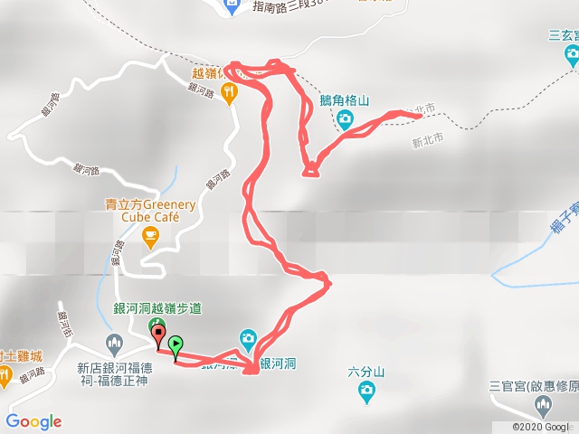 銀河路登山口至鵝角格山