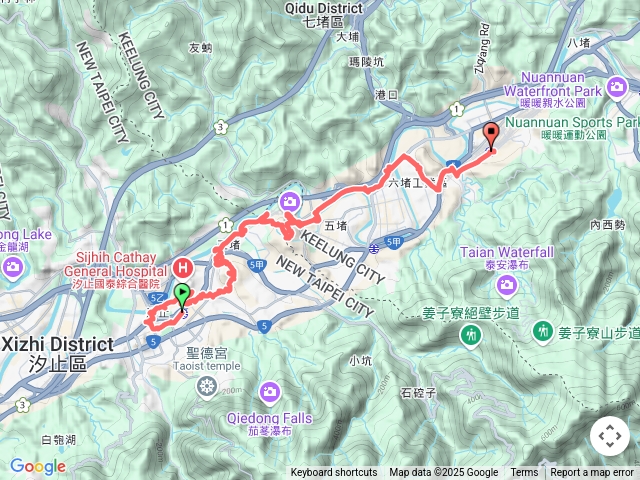 2025-04-19汐止車站錦繡山主西峰五堵南山六堵七堵車站