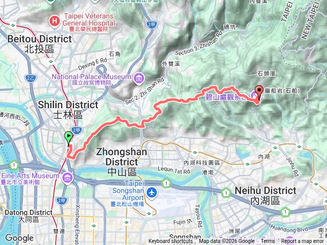 臺北大縱走第五段(劍潭-老地方-文間山-忠勇山-碧山巖)預覽圖