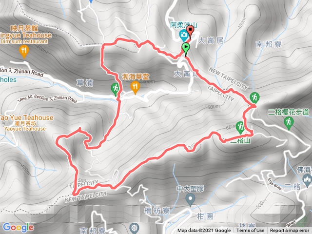 二格山_南邦寮山_貓空圓山_阿柔洋山 O形