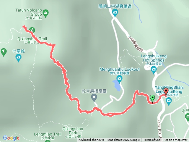 七星山主東峰步道