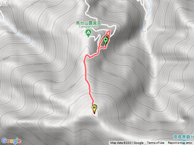高台山第一登山口進-第二登山口出