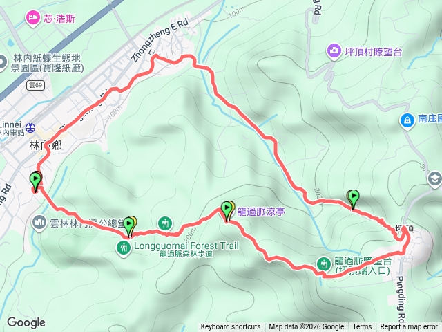 龍過脈森林步道逆走-東庄福德宮-坪頂（坪頂古道）-鐵管坑入口出預覽圖