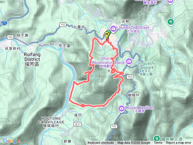 九份-金仔山步道-金瓜露頭-大粗坑古道-小粗坑古道預覽圖