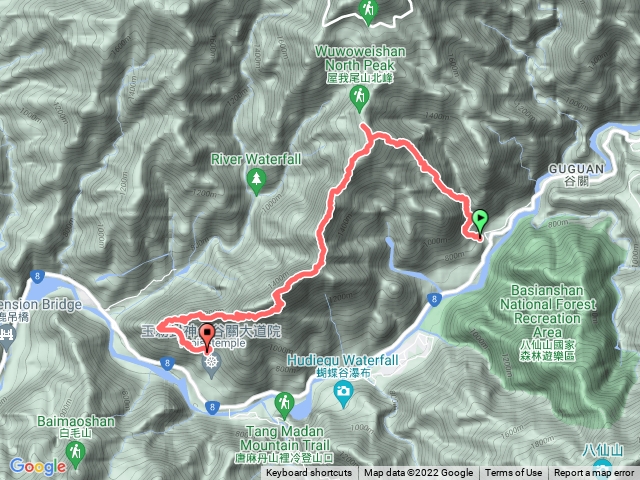 屋我麗陽上到東卯登山口