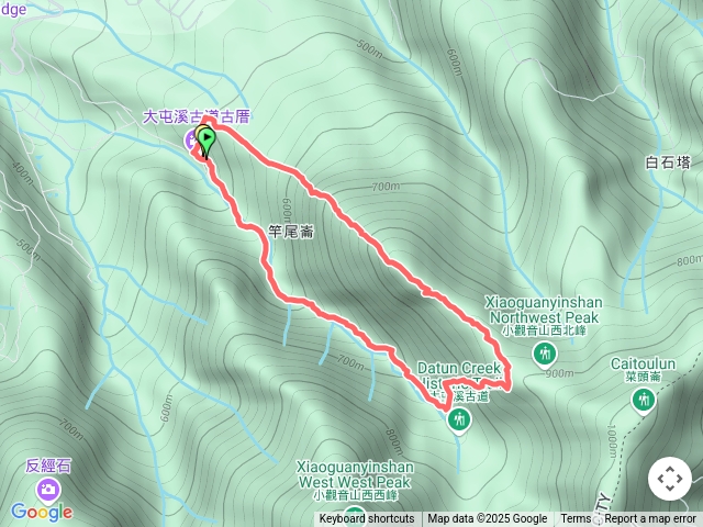 竿尾崙山大屯溪古道O型
