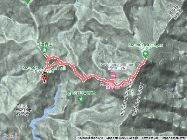 日真湯山、北大武、西大武山（3日）