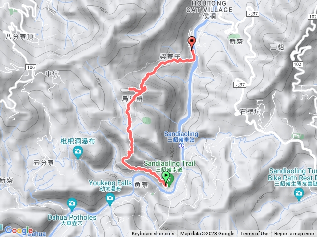 三貂嶺車站—碩仁國小-烏塗窟山-獅子嘴岩-祡寮古道