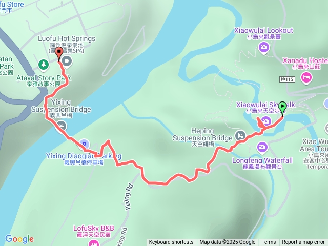 小烏來水圳步道義興吊橋