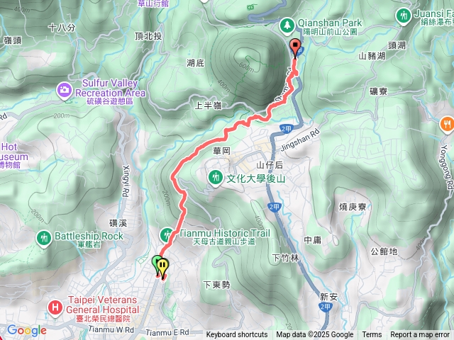 天母圖書館-水管路-天母古道-磺溪-福壽橋-白雲瀑布