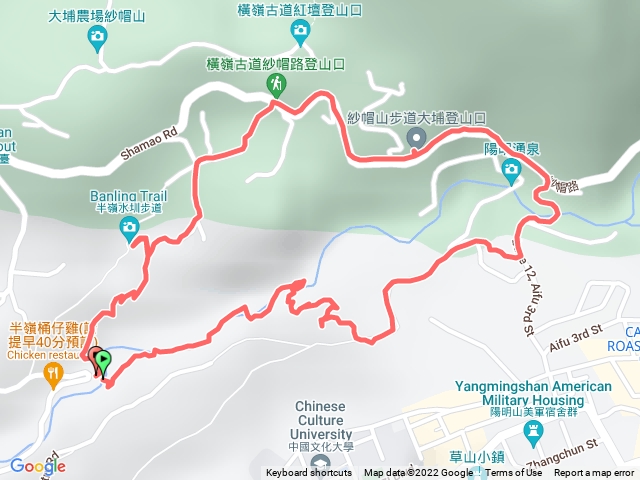 翠峰瀑布、天母水管路、半嶺步道環狀