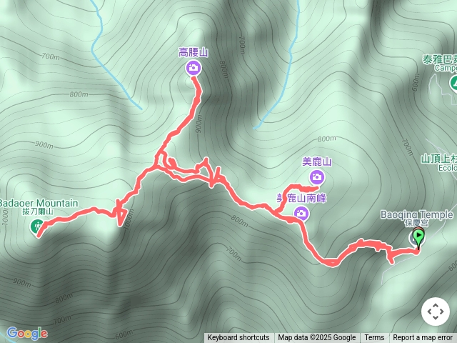 美鹿山、高腰山、拔刀爾山~