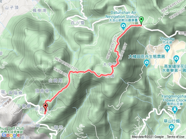 大屯山主峰、南峰、西峰、青天宮