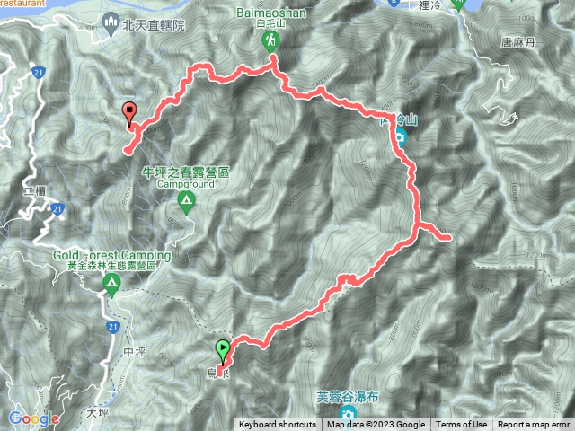 長興林道接阿白縱走下黑田山