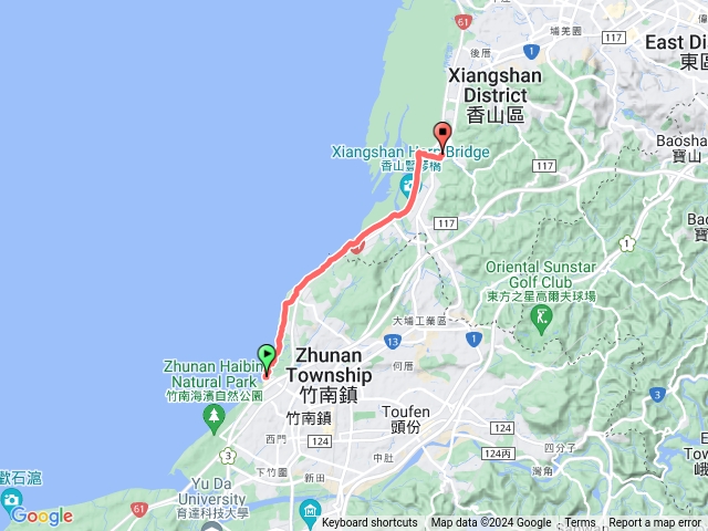 龍鳳漁港到香山火車站預覽圖