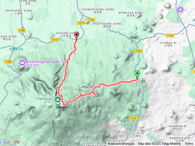 漢拿山板城岳上觀音寺下