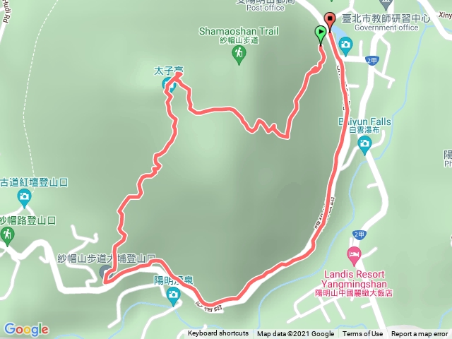 2021 1110陽明湖登山口進 大埔登山口出 由紗帽路走回起點