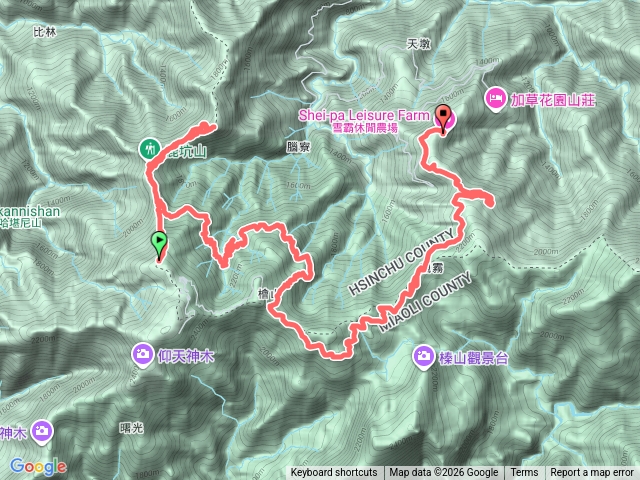 樂山林道鹿坑山尤木神木樂山鐵道O型縱走