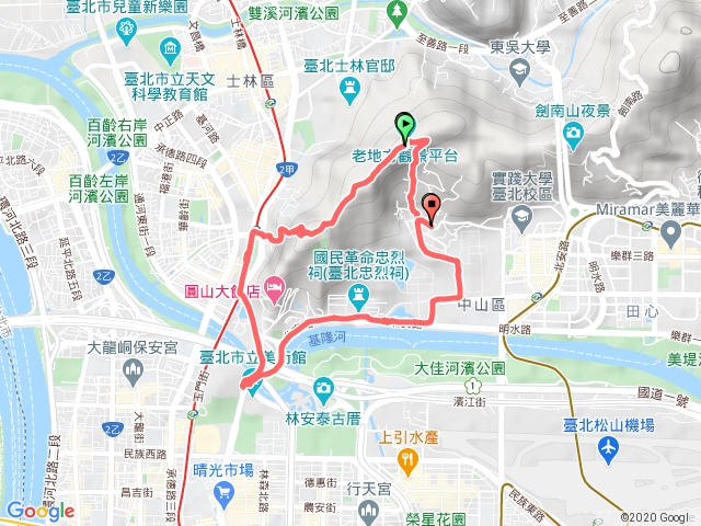 （009）小百岳～劍潭山三角點～ubike腳踏車～鐵人二項環狀線