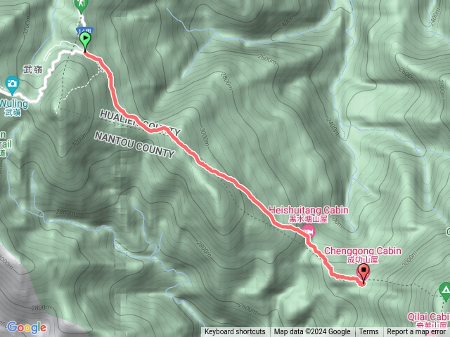 奇萊東稜（D1：奇萊登山口→成功山屋(宿)）