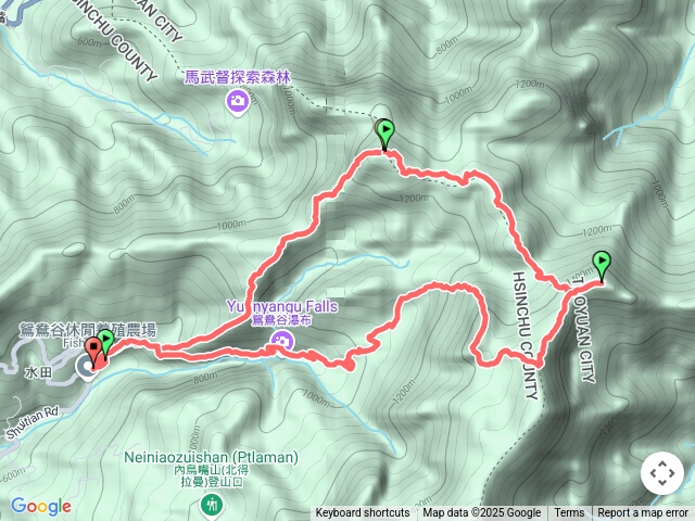 外鳥嘴那結山貴妃山