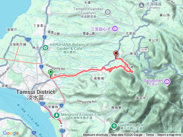 輕軌淡金北新＞天元宮後山賞櫻＞楓樹湖＞觀光果園預覽圖