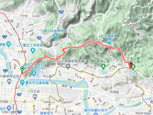 北大縱走 第五支線 劍潭山-大湖公園