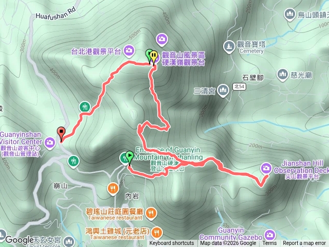 尖山步道大崩壁北橫硬漢嶺楓櫃斗土路預覽圖