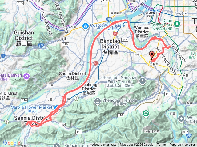 中和到三峽祖師廟來回