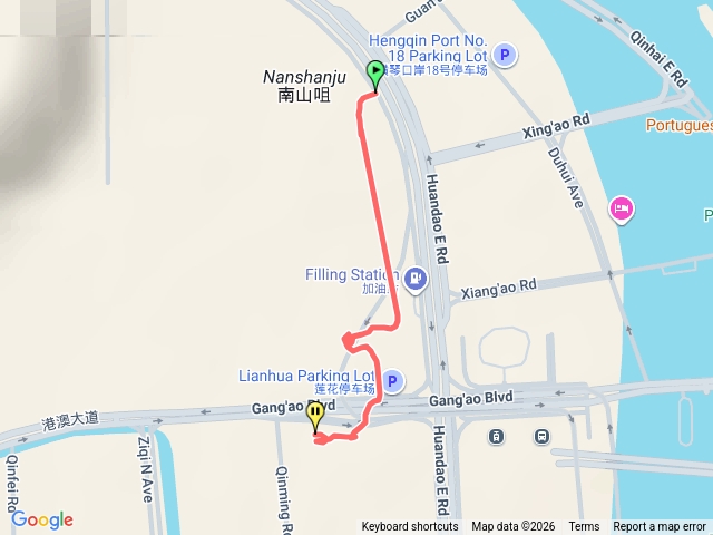 2026.01.13珠海梧桐樹酒店回橫琴口岸軌跡