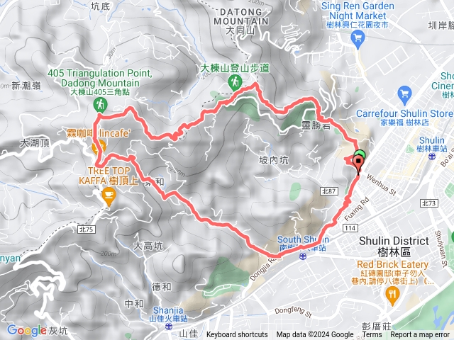 大同山登山步道-大棟山三角點-大同山登山步道O型